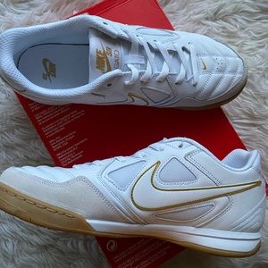 nike sb gato white metallic gold